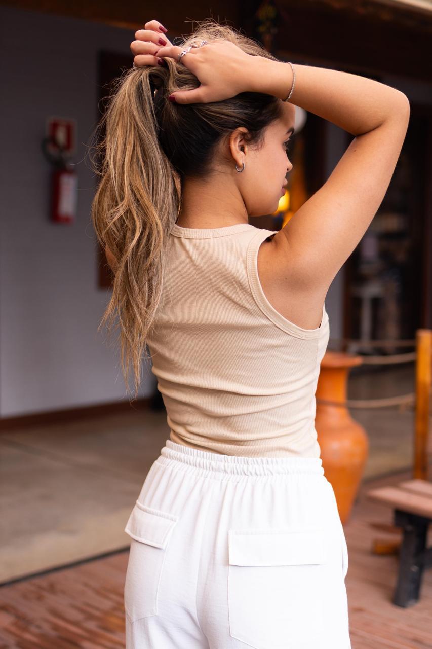 Regata Básica Canelada Bege