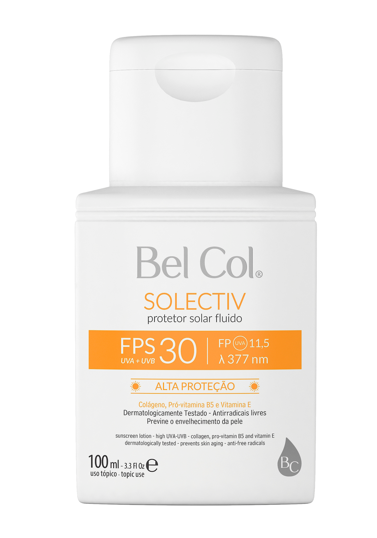 Solectiv Fluido FPS 30 - protetor solar fluido 100 ml